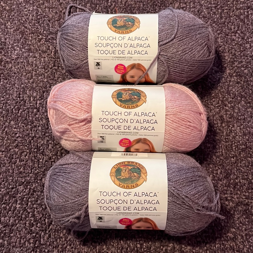 Lot of Lion Brand Touch of Alpaca Yarn